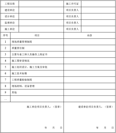 施工现场质量管理检查