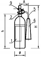 二氧化碳灭火器外形图（NTZ/2～3）