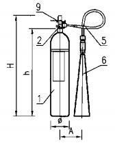 二氧化碳灭火器外形图 （NTZ/5）