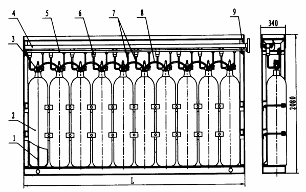 图14 C型（单列气瓶）组装 