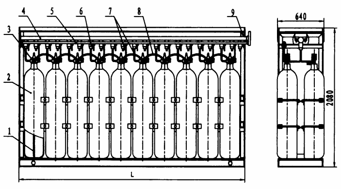 图15 D型（双列气瓶）组装