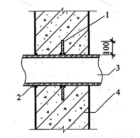 图5.3.3-1  固定式穿墙管防水构造（一）
