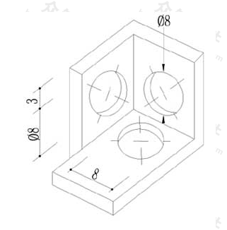 图10.5.5  轴测图圆直径标注方法