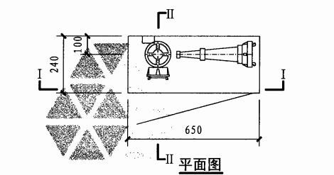 乙型单栓室内消火栓箱（平面图）