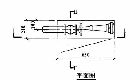 丙型单栓室内消火栓箱(平面图)