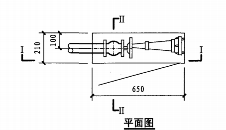 丙型单栓室内消火栓箱（平面图）	