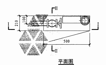 丁型单栓室内消火栓箱（平面图）