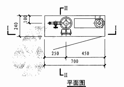 甲型单栓带消防软管卷盘消火栓箱(平面图)