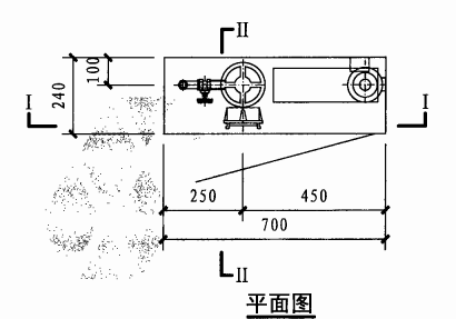 甲型单栓带消防软管卷盘消火栓箱（平面图）