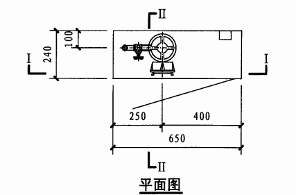 乙型单栓带消防软管卷盘消火栓箱(平面图)