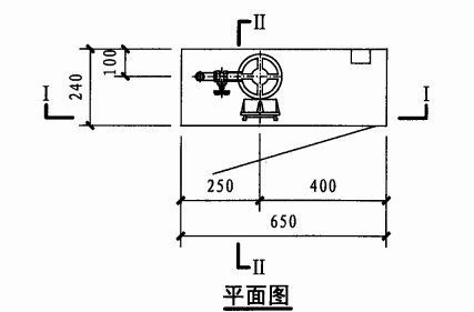 乙型单栓带消防软管卷盘消火栓箱（平面图）