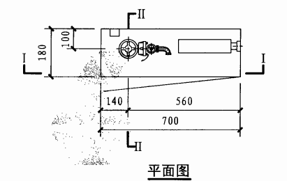 薄型单栓带轻便消防水龙消火栓箱(平面图)