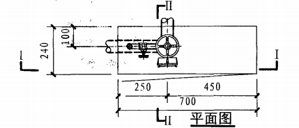 乙型单栓带灭火器箱组合式消防柜（平面图）