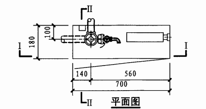 薄型单栓带轻便消防水龙组合式消防柜（平面图）