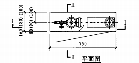 薄型双栓带消防软管卷盘消火栓箱(平面图)