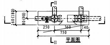 薄型双栓带消防软管卷盘组合式消防柜(平面图)