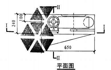 甲型带应急照明单栓室内消火栓箱（平面图）