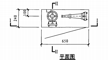 乙型带应急照明单栓室内消火栓箱(平面图)