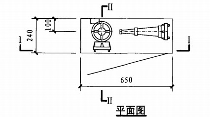 乙型带应急照明单栓室内消火栓箱（平面图）