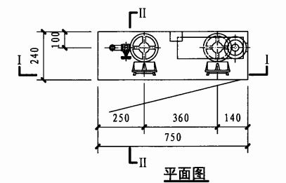 双栓带应急照明配消防软管卷盘消火栓箱（平面图）