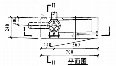 甲型带应急照明及灭火器箱组合式消防柜（平面图）