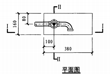 轻便消防水龙箱（住宅）（平面图）