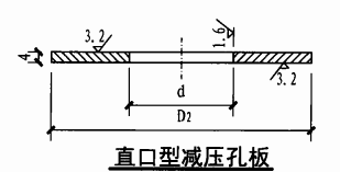 减压孔板安装图（直口型减压孔板）