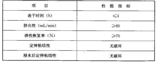 硅酮建筑密封胶(F类)的性能指标