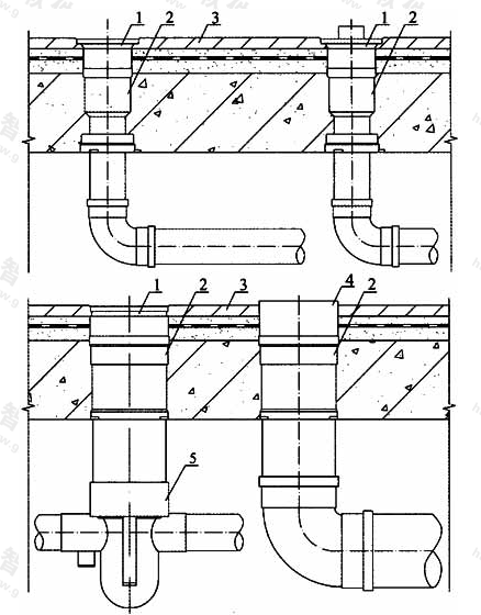 图4.3.4-3 应用于异层排水安装方式二