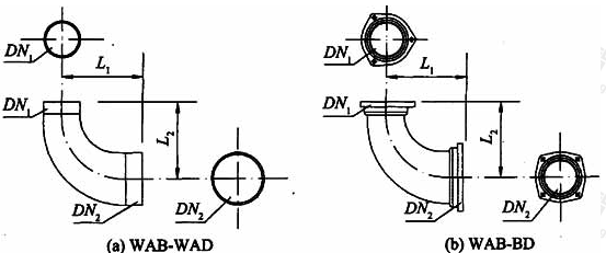 图A.3.1 底部异径弯头外形