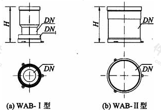 B.0.3 异层排水预埋外套外形尺寸(图B.0.3)应符合表B.0.3的规定。
