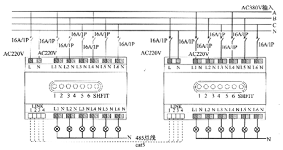 图3.3.2-2  照明控制系统（b）白炽灯的控制