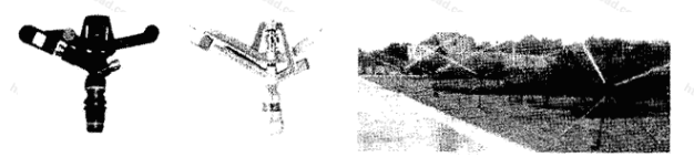 图5.1.3-1  外露式喷头及其喷洒效果