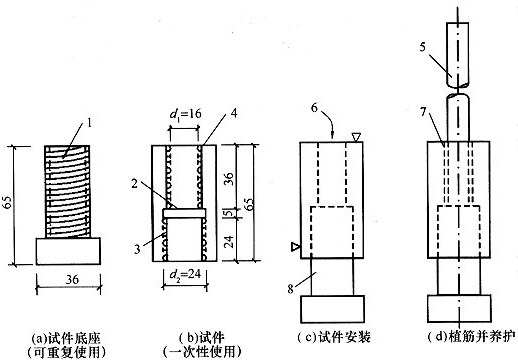 图C.3.1 标准试件的形式与尺寸(mm)