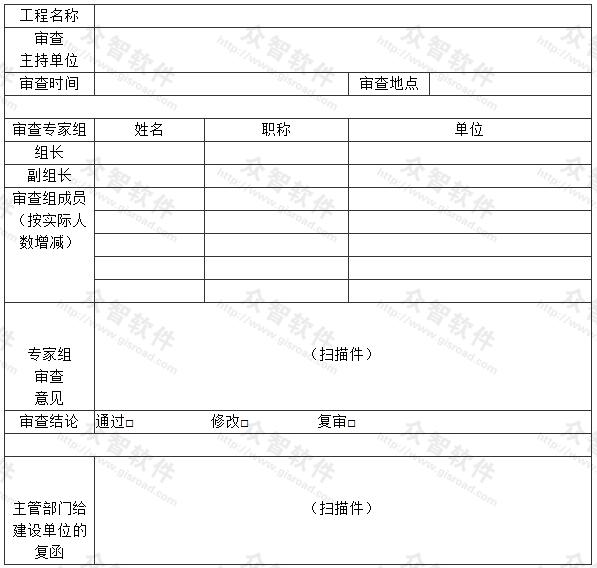 超限高层建筑工程专项审查情况表