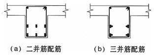 梁采用并筋示意