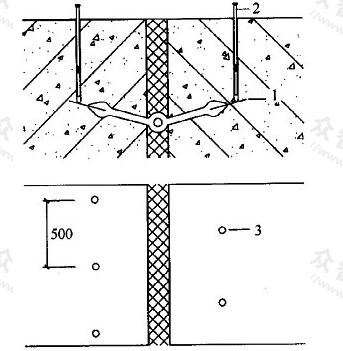 图4.2.4-2 钻孔至止水带两翼钢边并注浆止水
