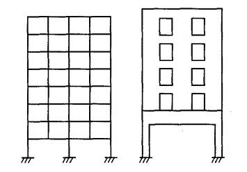 竖向抗侧力构件不连续示例