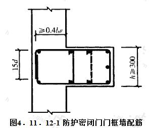 防护密闭门门框墙配筋