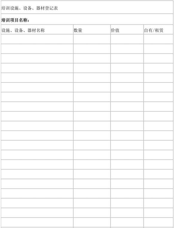 表D.1(续)社会消防安全培训机构评审表样式