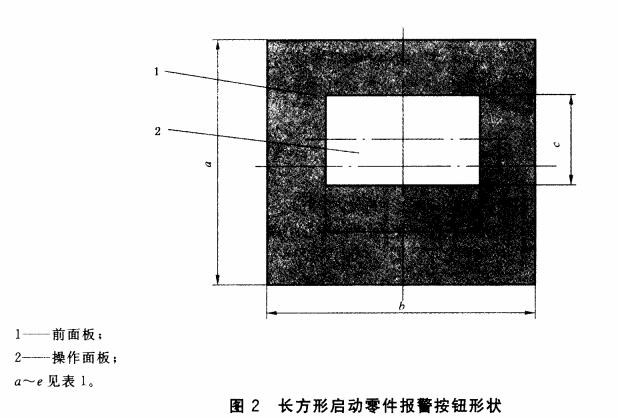 图2  长方形启动零件报警按钮形状