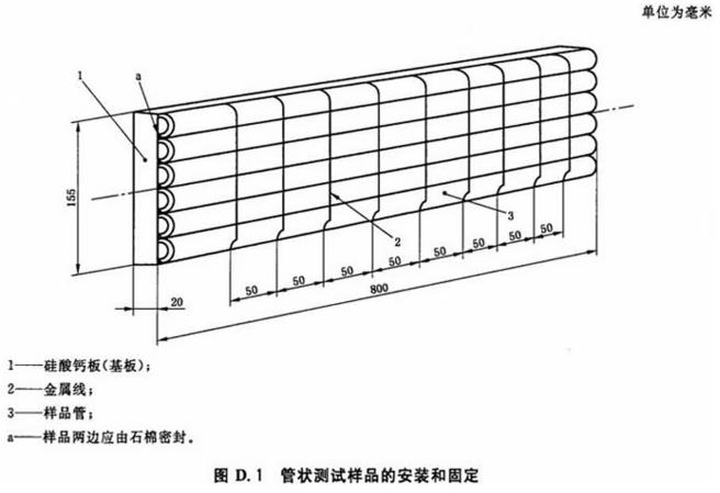 图D.1 管状测试样品的安装和固定