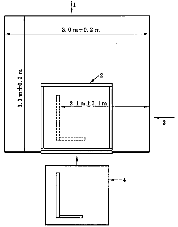 SBI燃烧室设计的俯视图（示意图）