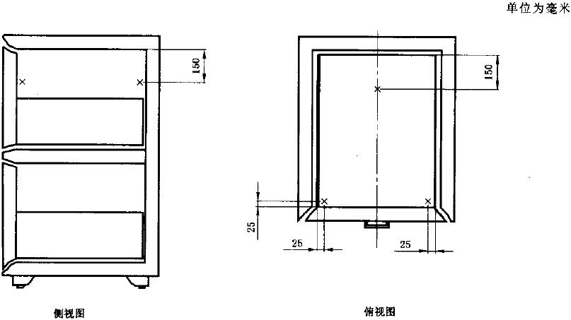 图2 P类试件第1层抽屉测温点布置示意图