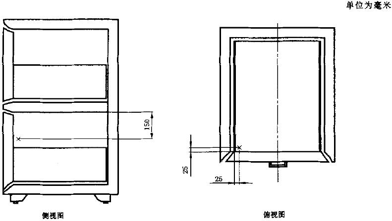 图3 P类试件第2层抽屉测温点布置示意图