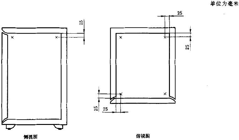 图4    D类和DIS类单扇门试件内部测温点布置示意图