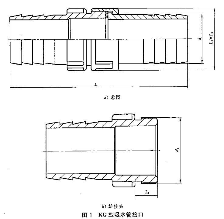 图1 KG型吸水管接口