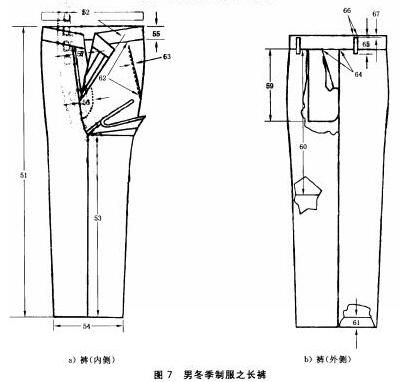 男冬季制服之长裤