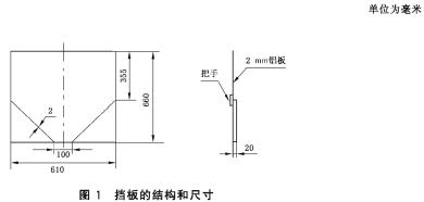 图1 挡板的结构和尺寸