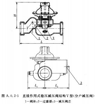 直接作用式稳压减压阀结构V型（分户减压阀）